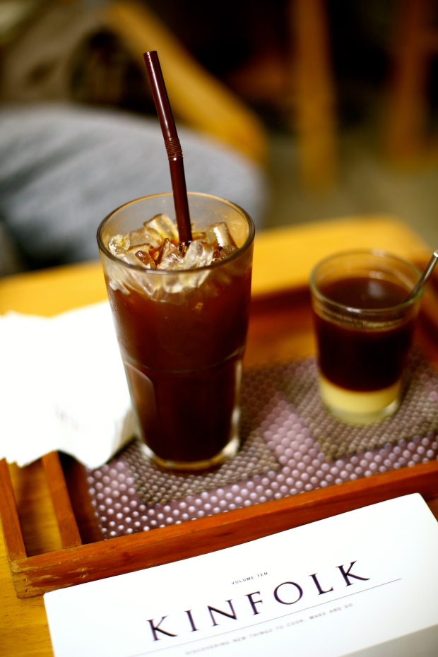 My thai style coffee and Iced Americano